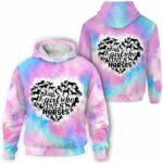 AOPH-U-Ani-WateHearAnim-Hrse-211103VY10 @ Horse Watercolor Heart Animal-Horse Watercolor Heart 3D Hoodie
