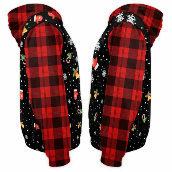 AOPH-U-Ani-BuffPlaiShoe-Dnk-211104VY10 @ Donkey Buffalo Plaid Shoe-Donkey Christmas Present Plaid 3D Hoodie