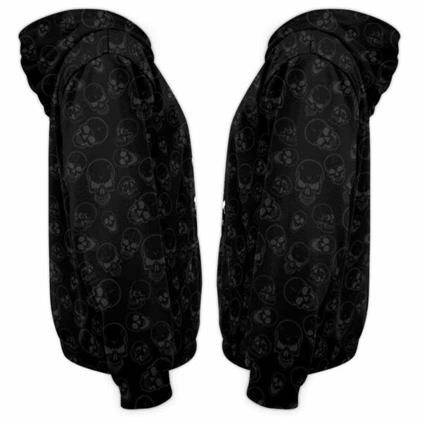 AOPH-U-Ani-BlacSkulAnim-Hrse-211103VY10 @ Horse Black Skull Animal-Horse Skull Pattern Black 3D Hoodie