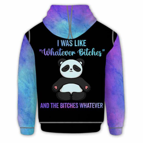 AOPH-U-Ani-What-Pnda-211113VA10 @ Panda Whatever-Panda Teal Purple Whatever 3D Hoodie