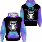 AOPH-U-Ani-What-Rcon-211113VA10 @ Raccoon Whatever-Raccoon Teal Purple Whatever 3D Hoodie
