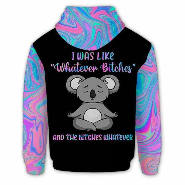AOPH-U-Ani-What-Koal-211113VA10 @ Koala Whatever-Koala Pink Blue Whatever 3D Hoodie