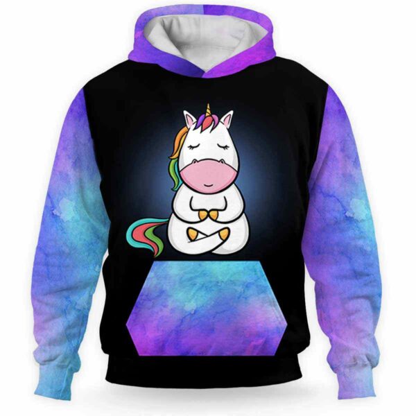 AOPH-U-Ani-What-Uncr-211113VA10 @ Unicorn Whatever-Unicorn Teal Purple Whatever 3D Hoodie
