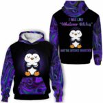 AOPH-U-Ani-What-Pgne-211113VA10 @ Penguin Whatever-Penguin Purple Whatever 3D Hoodie