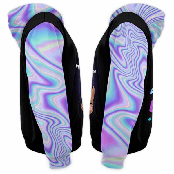 AOPH-U-Ani-AnimGameHolo-Oter-211112VY10 @ Otter Animal Gamer Hologram-Otter Blue Purple Majestic Gamer 3D Hoodie