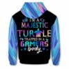 AOPH-U-Ani-AnimGameHolo-Ttle-211112VY10 @ Turtle Animal Gamer Hologram-Turtle Blue Majestic Gamer 3D Hoodie