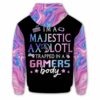 AOPH-U-Ani-AnimGameHolo-Axolo-211112VY10 @ Axolotl Animal Gamer Hologram-Axolotl Blue Pink Majestic Gamer 3D Hoodie