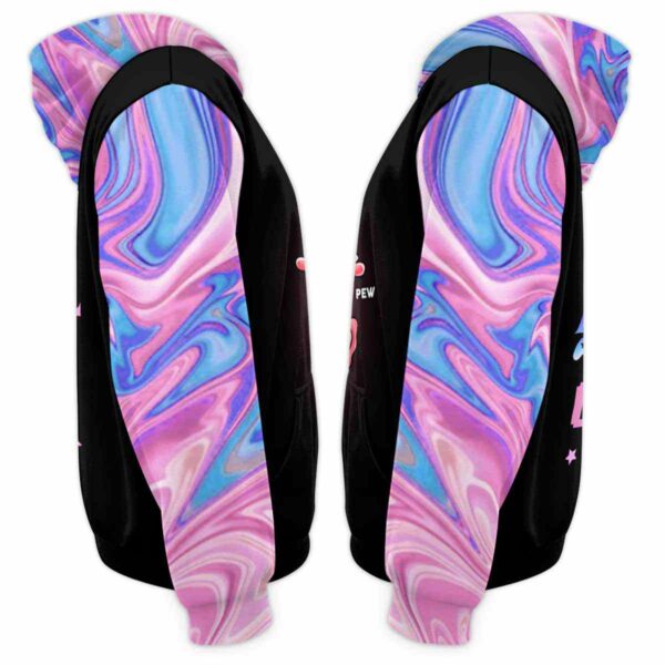 AOPH-U-Ani-AnimGameHolo-Axolo-211112VY10 @ Axolotl Animal Gamer Hologram-Axolotl Blue Pink Majestic Gamer 3D Hoodie