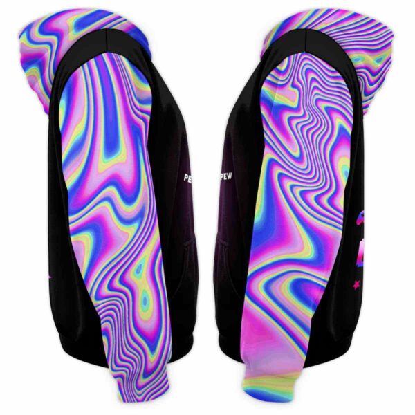 AOPH-U-Ani-AnimGameHolo-Pgne-211112VY10 @ Penguin Animal Gamer Hologram-Penguin Blue Purple Majestic Gamer 3D Hoodie