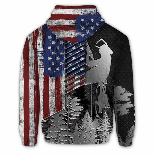 AOPH-U-Job-HeavMetaUsFlag-Arb-211119NA10 @ Arborist Heavy Metal US Flag-Arborist Forest American Usa Flag 3D Hoodie