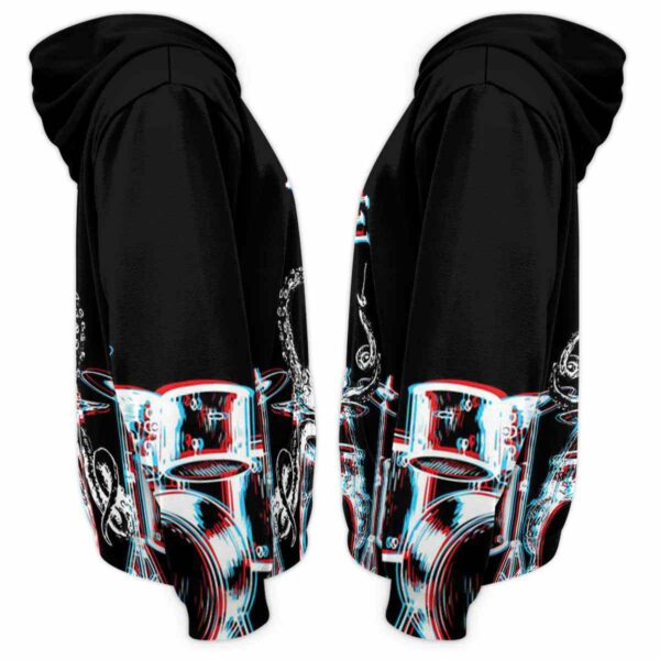 AOPH-U-Hobb-OctoDrum-Drum-211118VY10 @ Octopus Drummer-Drum Octopus I Destroy Silence 3D Hoodie