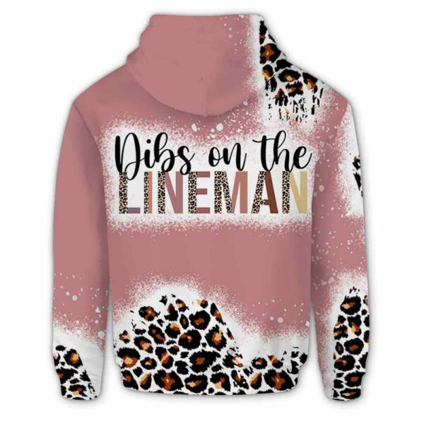 AOPH-U-Job-PinkLeop-Lman-211119VY10 @ Lineman Pink Leopard-Lineman Leopard Dibs On The Man 3D Hoodie