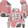 AOPH-U-Job-LeopTxt-Lman-211122VY10 @ Lineman Leopard Text-Lineman Leopard My Heart Belongs 3D Hoodie