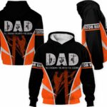 AOPH-U-Job-OranLineDad-Lman-211122VY10 @ Lineman Orange Line Dad-Lineman Man Myth Legend Custom Name 3D Hoodie