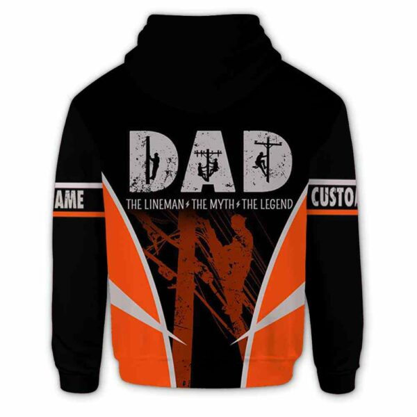 AOPH-U-Job-OranLineDad-Lman-211122VY10 @ Lineman Orange Line Dad-Lineman Man Myth Legend Custom Name 3D Hoodie