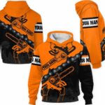 AOPH-U-Job-ChaiChaiCopy-Arb-211122NA10 @ Arborist Chainsaw Chain copy-Arborist Orange Chainsaw Custom Name 3D Hoodie