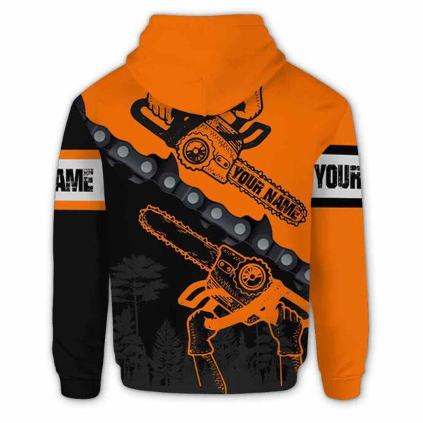 AOPH-U-Job-ChaiChaiCopy-Arb-211122NA10 @ Arborist Chainsaw Chain copy-Arborist Orange Chainsaw Custom Name 3D Hoodie