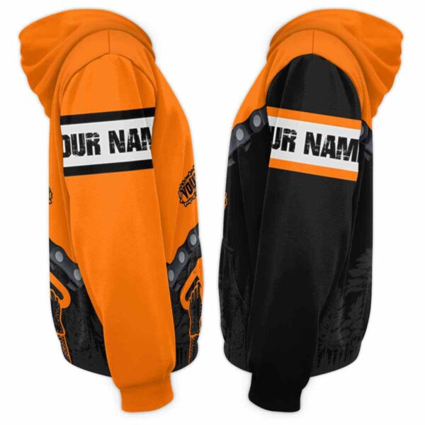 AOPH-U-Job-ChaiChaiCopy-Arb-211122NA10 @ Arborist Chainsaw Chain copy-Arborist Orange Chainsaw Custom Name 3D Hoodie