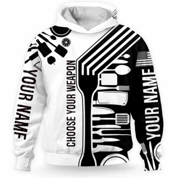 AOPH-U-Job-ChooYourWeap-Cef-211123NA10 @ Chef Choose Your Weapon-Chef Choose Your Weapon Custom Name 3D Hoodie