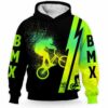 AOPH-U-Hobb-GreeBikeHalfLine-Bmx-211123VY10 @ Bmx Green Biker Half Line-Bmx Green Line 3D Hoodie
