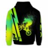 AOPH-U-Hobb-GreeBikeHalfLine-Bmx-211123VY10 @ Bmx Green Biker Half Line-Bmx Green Line 3D Hoodie