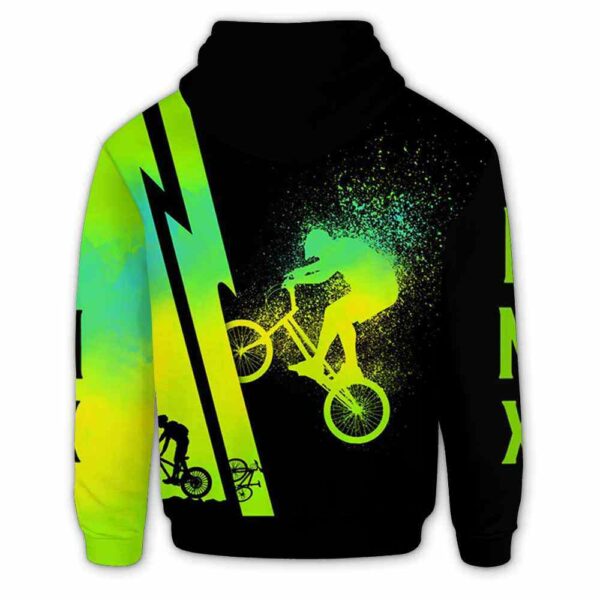 AOPH-U-Hobb-GreeBikeHalfLine-Bmx-211123VY10 @ Bmx Green Biker Half Line-Bmx Green Line 3D Hoodie