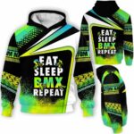 AOPH-U-Hobb-EatSleeRepe-Bmx-211123VY10 @ Eat Sleep Repeat-Bmx Eat Sleep Repeat Custom Name 3D Hoodie