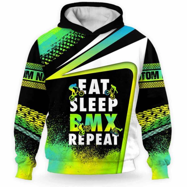 AOPH-U-Hobb-EatSleeRepe-Bmx-211123VY10 @ Eat Sleep Repeat-Bmx Eat Sleep Repeat Custom Name 3D Hoodie