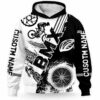 AOPH-U-Hobb-HalfBlacWhitTire-Bmx-211123VY10 @ Bmx Half Black White Tire-Bmx Black White Tire Custom Name 3D Hoodie