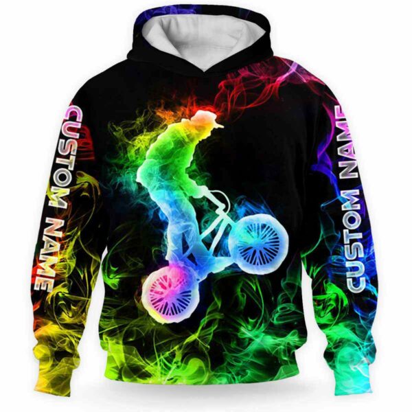 AOPH-U-Hobb-SmokBike-Bmx-211123VY10 @ Bmx Smoke Biker-Bmx Smoke Custom Name 3D Hoodie