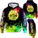 AOPH-U-Hobb-SmokBall-Sbal-211126VY10 @ Softball Smoke Ball-Softball Colorful Smoke Custom Name 3D Hoodie