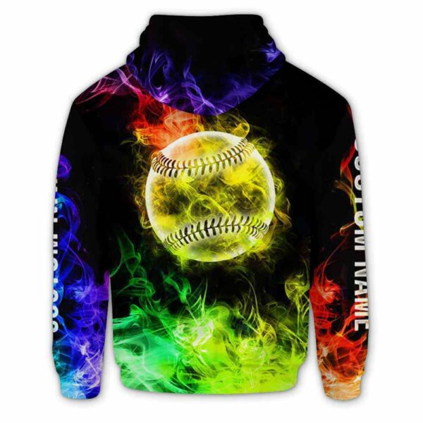 AOPH-U-Hobb-SmokBall-Sbal-211126VY10 @ Softball Smoke Ball-Softball Colorful Smoke Custom Name 3D Hoodie