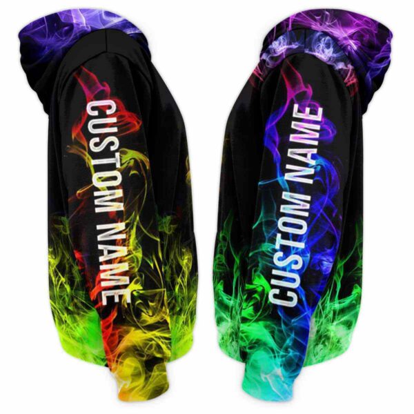 AOPH-U-Hobb-SmokBall-Sbal-211126VY10 @ Softball Smoke Ball-Softball Colorful Smoke Custom Name 3D Hoodie