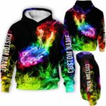 AOPH-U-Hobb-SmokMan-Sdiv-211126VY10 @ Diving Smoke Man-Scuba Diver Colorful Smoke Custom Name 3D Hoodie