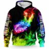 AOPH-U-Hobb-SmokMan-Sdiv-211126VY10 @ Diving Smoke Man-Scuba Diver Colorful Smoke Custom Name 3D Hoodie