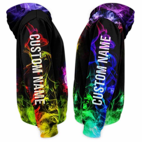 AOPH-U-Hobb-SmokMan-Sdiv-211126VY10 @ Diving Smoke Man-Scuba Diver Colorful Smoke Custom Name 3D Hoodie