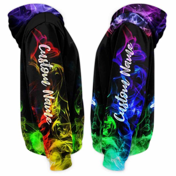 AOPH-W-Hobb-Smok-Gymn-211126VY10 @ Gymnastics Smoke Girl-Gymnastics Colorful Smoke Custom Name 3D Hoodie