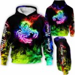 AOPH-U-Age-SmokZodi-Scp-211126VY10 @ Scorpio Smoke Zodiac-Scorpio Smoke Zodiac Custom Name 3D Hoodie