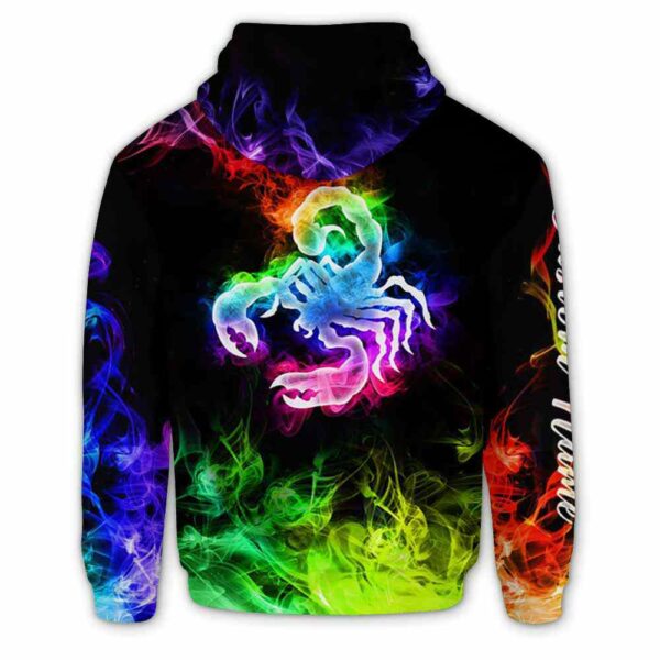 AOPH-U-Age-SmokZodi-Scp-211126VY10 @ Scorpio Smoke Zodiac-Scorpio Smoke Zodiac Custom Name 3D Hoodie