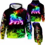 AOPH-U-Age-SmokZodi-Leo-211126VY10 @ Leo Smoke Zodiac-Leo Smoke Zodiac Custom Name 3D Hoodie