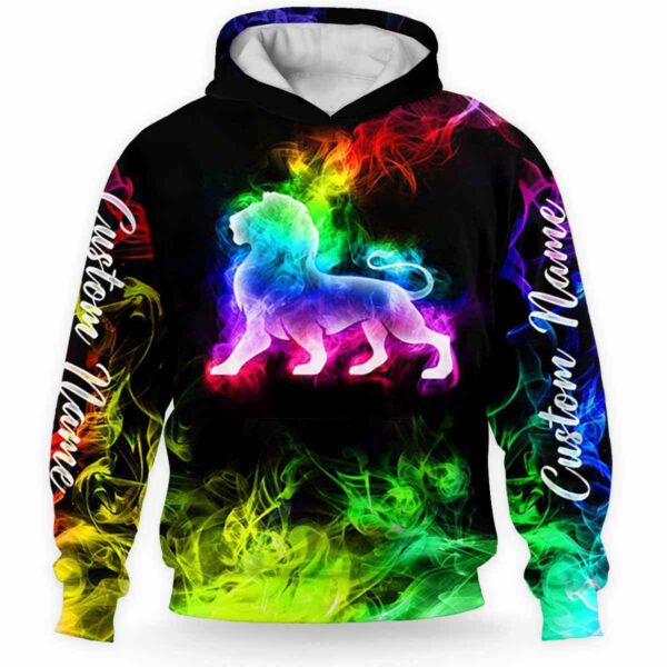 AOPH-U-Age-SmokZodi-Leo-211126VY10 @ Leo Smoke Zodiac-Leo Smoke Zodiac Custom Name 3D Hoodie