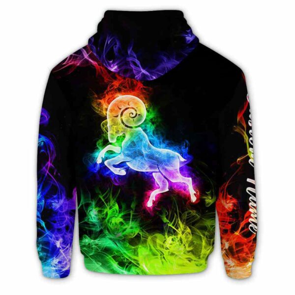 AOPH-U-Age-SmokZodi-Ari-211126VY10 @ Aries Smoke Zodiac-Aries Smoke Zodiac Custom Name 3D Hoodie