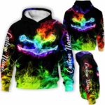 AOPH-U-Hobb-SmokLead-Cldr-211126VY10 @ Cheerleader Smoke Leader-Cheerleader Colorful Smoke Custom Name 3D Hoodie
