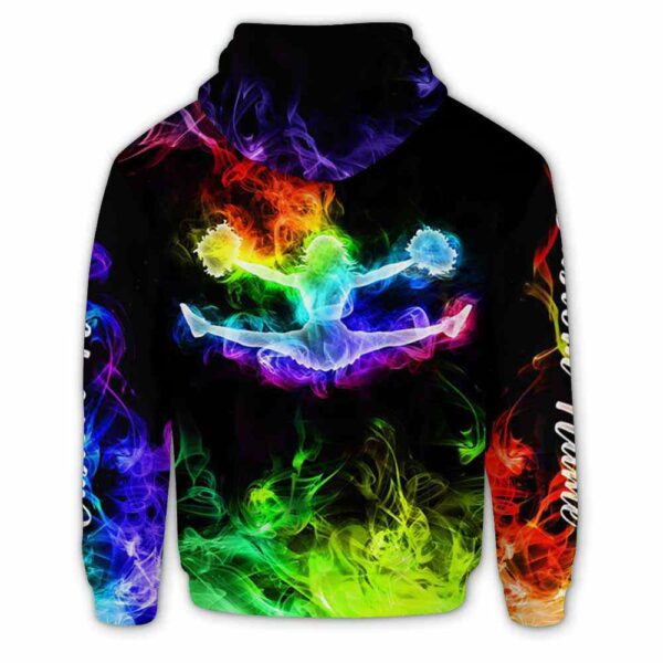 AOPH-U-Hobb-SmokLead-Cldr-211126VY10 @ Cheerleader Smoke Leader-Cheerleader Colorful Smoke Custom Name 3D Hoodie