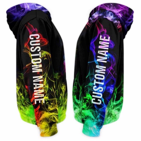 AOPH-U-Hobb-SmokBall-Bball-211126VY10 @ Baseball Smoke Ball-Baseball Colorful Smoke Custom Name 3D Hoodie