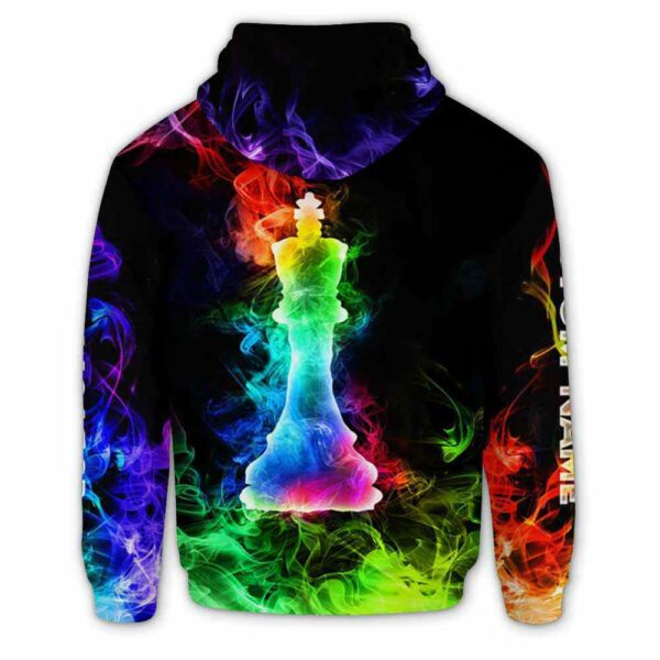AOPH-U-Hobb-SmokKing-Css-211126VY10 @ Chess Smoke King-Chess Colorful Smoke Custom Name 3D Hoodie