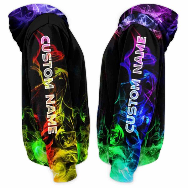 AOPH-U-Hobb-SmokKing-Css-211126VY10 @ Chess Smoke King-Chess Colorful Smoke Custom Name 3D Hoodie