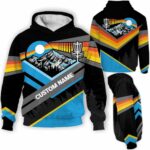 AOPH-U-Hobb-RefrGame-Dgof-211125NA10 @ Disc Golf Refraction Game-Disc Golf Refraction Custom Name 3D Hoodie