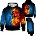 AOPH-U-Age-FireWateZodi-Aqr-211129VY10 @ Aquarius Fire Water Zodiac-Aquarius Fire And Water Zodiac 3D Hoodie