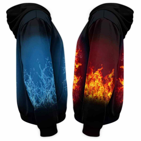 AOPH-U-Age-FireWateZodi-Aqr-211129VY10 @ Aquarius Fire Water Zodiac-Aquarius Fire And Water Zodiac 3D Hoodie